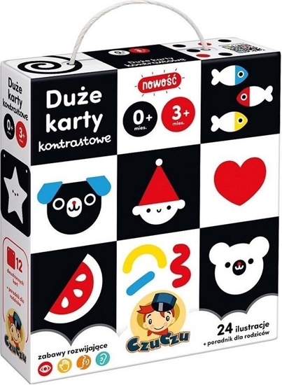 Picture of Bright Junior Media CzuCzu Due karty kontrastowe 0-3 mies.