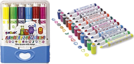Picture of BTS Flamastry stempelki z piecztkami 12 szt