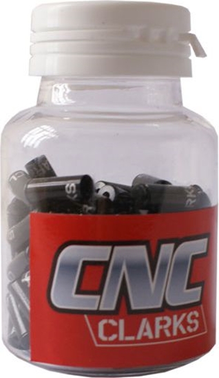 Picture of Clarks Kocówka Pancerza Przerzutki 4 mm CNC Aluminium 100 szt Czarne (CP-G-01-DP-BLK)