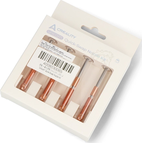 Изображение Creality Zestaw dysz Unicorn Quick-Swap do drukarek 3D Creality - 0,4mm/0,6mm/0,8mm - filament 1,75mm - 4szt.}