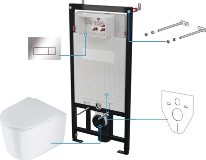 Изображение Deante Zestaw WC podtynkowy 6 w 1