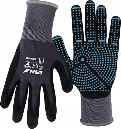 Picture of Dedra Rkawice ochronne nakrapiane Nitril Flex Premium rozm.9