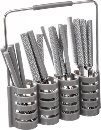 Picture of Dekoracja domu Komplet 24 sztuców ze stojakiem szare