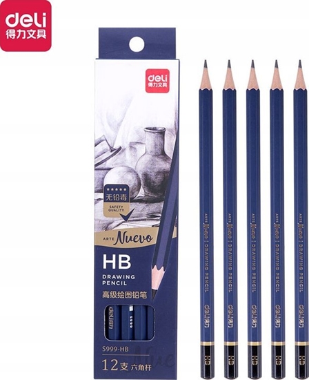Picture of Deli Oówki do szkicowania HB Nuevo 12szt DELI