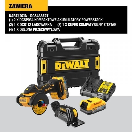 Picture of Dewalt PRZECINARKA 18V 76mm 2x1,7Ah POWERSTACK DCS438E2T