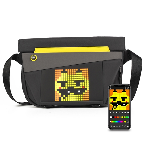 Picture of Divoom Pixoo sling bag V Premium Weather proof with Led Pixel Art Display & App Control Black