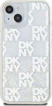 Изображение DKNY Apple iPhone 15 hardcase Liquid Glitter Multilogo White