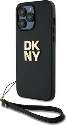 Attēls no DKNY DKNY Wrist Strap Stock Logo - Etui iPhone 14 Pro Max (czarny)
