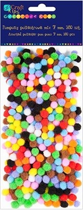 Attēls no DP Craft Pompony poliestrowe DPCRAFT 7mm 380szt. Dalprint