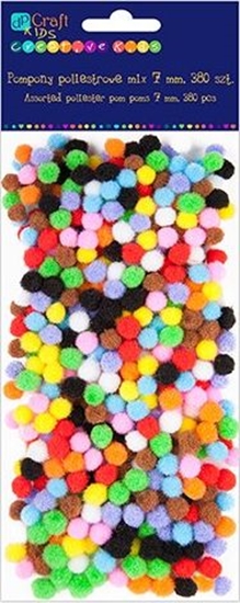 Picture of DP Craft Pompony poliestrowe DPCRAFT 7mm 380szt. Dalprint