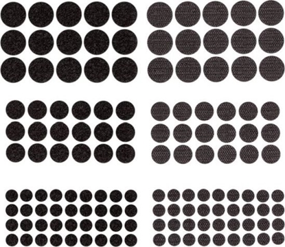 Attēls no DP Craft Rzepy samoprzylepne DPCRAFT Okrge, mix czarne 69szt. Dalprint