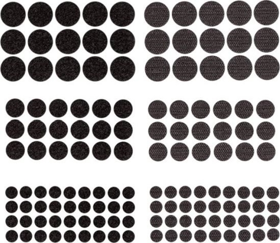 Picture of DP Craft Rzepy samoprzylepne DPCRAFT Okrge, mix czarne 69szt. Dalprint