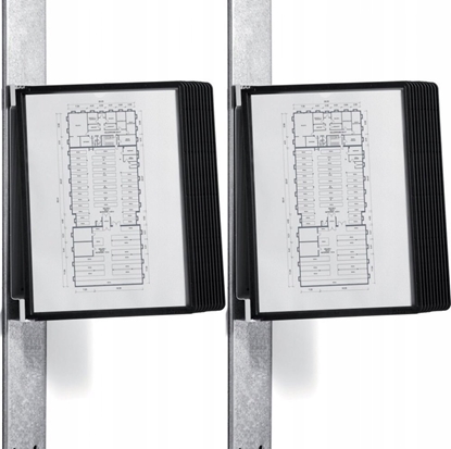 Attēls no Durable DURABLE SichttafelwandhalterVarioMagnetWall 10 Sichtt. schw