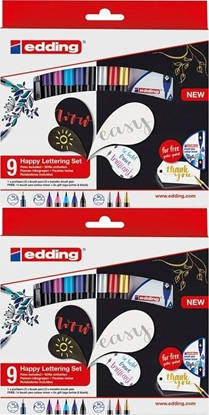 Attēls no Edding Pisak z kocówk pdzelkow e-1340 EDDING, 9 szt., mix kolorów