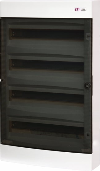 Изображение Etipo Obudowa ETI Polam 001100320 natynkowa 4x18 moduowa drzwi transparentne ECT 4x18PT-s