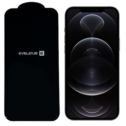 Attēls no Evelatus Apple iPhone 12 Pro Max Corning Gorilla Glass Anti-Static 3D Full Cover 10X Stronger Black