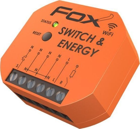 Picture of F&F Pojedynczy przekanik z kontrol parametrów sieci Switch&ampEnergy Wi-R1S1-P