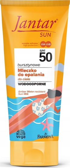 Picture of FARMONA_Jantar Sun bursztynowe mleczko wodoodporne do opalania SPF50 200ml