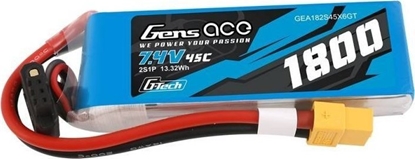 Attēls no Gens ace GensAce G-Tech LiPo 1800mAh 7.4V 45C 2S1P XT60 Battery