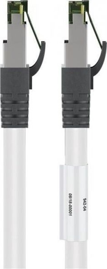 Picture of Goobay Goobay CAT 8.1 patch cable, S / FTP (PiMF), white, 3 m - LSZH halogen-free, copper AWG 24 (55126)