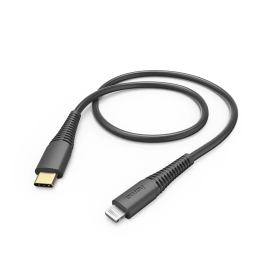 Picture of Hama 00183308 Fast Charging/Data Cable, USB-C - Lightning 1.5m Black