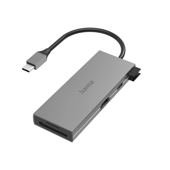 Изображение Hama 00200110 USB-C Hub, Multiport, 6 Ports, 2 x USB-A, USB-C, HDMI, SD, microSD