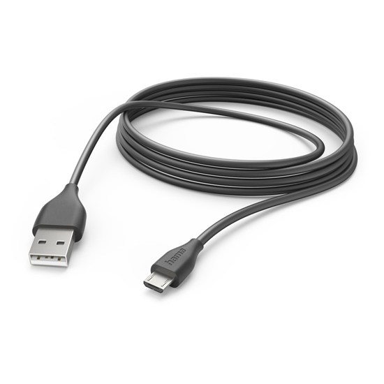 Изображение Hama 00201588 Charging Cable, USB-A - Micro-USB 3m black
