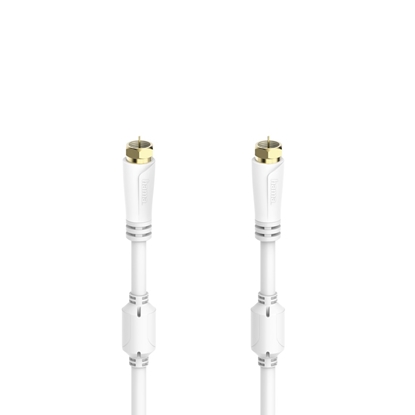 Изображение Hama 00205251 SAT Connection Cable, F-Plug - F-Plug, Gold-Plated 1.5m 100dB