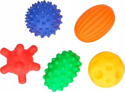 Attēls no Hencz Toys Pieczki sensoryczne 5 sztuk Pastelowe
