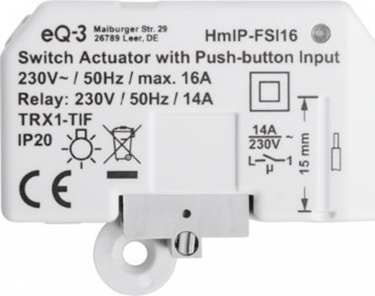 Attēls no HomeMatic IP Homematic IP Schaltaktor mit Tastereingang  Unterputz