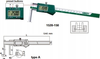 Attēls no Insize SUWMIARKA SPEC.  11-150 CYFR.   MAUA-KW 0,01  0,43-6