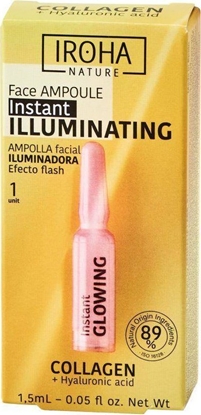 Attēls no Iroha Instant Flash Illuminating Face Ampoule rozwietlajca ampuka do twarzy z kolagenem i kwasem hialuronowym 1.5ml