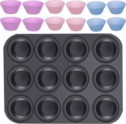 Picture of Iso Trade Blaszka do pieczenia + 12 silikonowych foremek