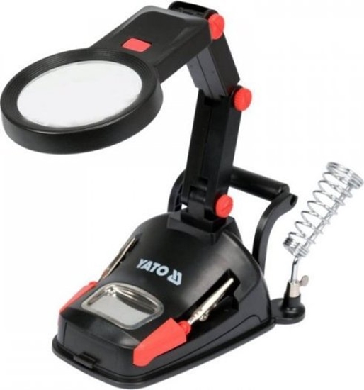 Picture of Yato UCHWYT TYPU TRZECIA RKA Z PODWÓJN LUP, PODWIETLENIE LED (1 SZT)