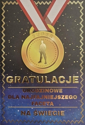 Picture of Yeku Karnet Urodziny medal mskie