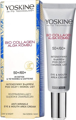 Attēls no Yoskine Bio Collagen Alga Kombu 50+/60+ intensywny bio-krem pod oczy i wokó ust na gbokie zmarszczki na dzie i na noc 15ml