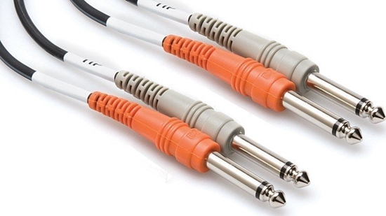 Изображение Kabel Hosa Jack 6.3mm x2 - Jack 6.3mm x2 2m czarny (CPP-202)