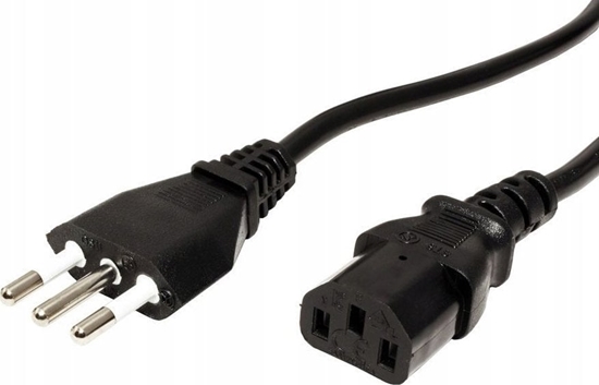 Изображение Kabel zasilajcy Triton Kabel zasilajcy VALUE, prosty IEC-eski, Wochy, czarny, 1,8 m