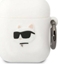 Изображение Karl Lagerfeld Etui Karl Lagerfeld KLA2RUNCHH Apple AirPods 2/1 cover biay/white Silicone Choupette Head 3D