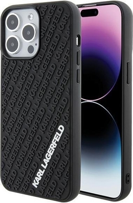 Attēls no Karl Lagerfeld Karl Lagerfeld KLHCP15X3DMKRLK iPhone 15 Pro Max 6.7" czarny/black hardcase 3D Rubber Multi Logo