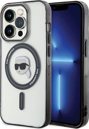Attēls no Karl Lagerfeld Karl Lagerfeld KLHMP15LHKHNOTK iPhone 15 Pro 6.1" transparent hardcase IML Karl`s Head MagSafe