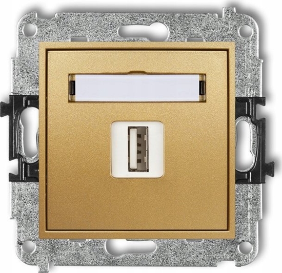 Изображение Karlik adowarka USB Karlik Mini 29MCUSB-3 pojedyncza 5V 2A zota