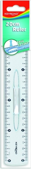 Picture of Keyroad Linijka plastikowa KEYROAD, 20cm, z uchwytem, zawieszka