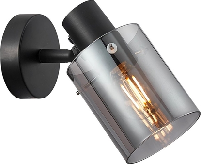 Attēls no Kinkiet Italux Italux Sardo SPL-5581-1-BK-SG kinkiet lampa cienna 1x40W E14 dymiony/czarny