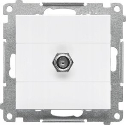 Изображение Kontakt-Simon Gniazdo antenowe typu F Kontakt-Simon 55 TASF1.01/111 pojedyncze modu. Do instalacji indywidualnych biay mat