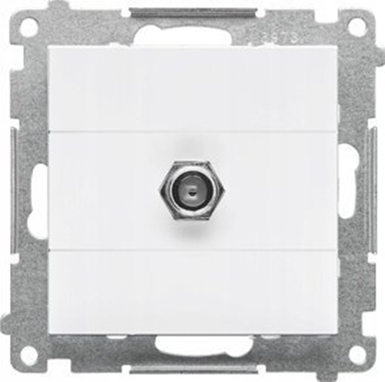 Изображение Kontakt-Simon Gniazdo antenowe typu F Kontakt-Simon 55 TASF1.01/111 pojedyncze modu. Do instalacji indywidualnych biay mat