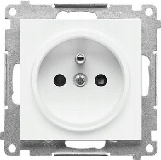Picture of Kontakt-Simon Gniazdo wtyczkowe Kontakt-Simon 55 TGZ1CZ.01/111 pojedyncze z uziemieniem i przesonami modu 16 A, 250V~, szybkozcza biay mat