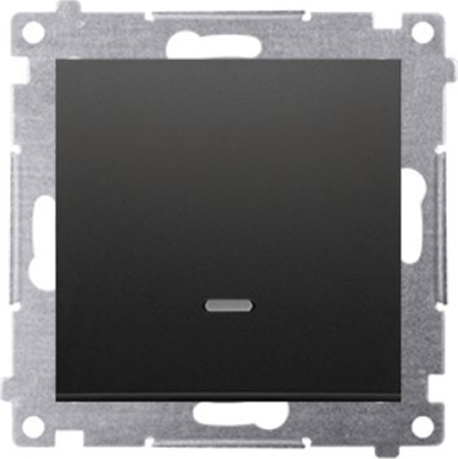 Attēls no Kontakt-Simon cznik schodowy Kontakt-Simon Simon 54 DW6AL.01/X/49 podtynkowy pojedynczy z podwietleniem LED bez piktogramu 16AX 250V zaciski rubowe czarny