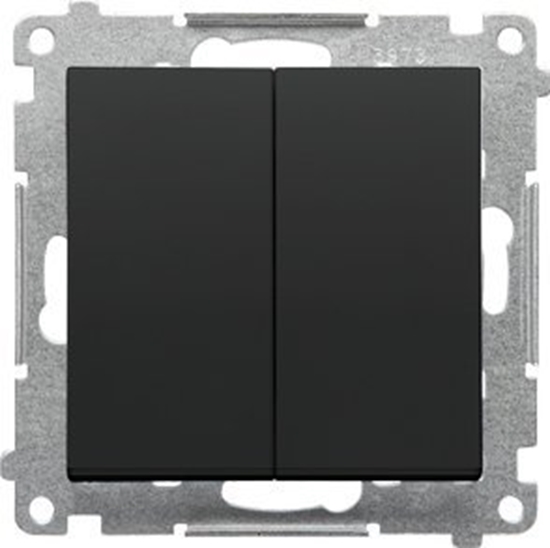 Picture of Kontakt-Simon Przycisk podwójny Kontakt-Simon 55 TP2.01/149 zwierny bez piktogramu modu 10 AX, 250V~, szybkozcza czarny mat