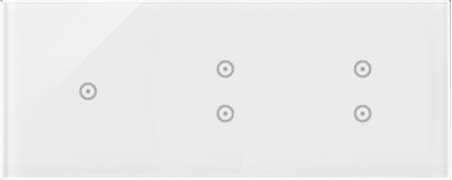 Изображение Kontakt-Simon Simon 54 Touch Panel dotykowy 3 moduy 1 pole dotykowe, 2 pola dotykowe pionowe, 2 pola dotykowe pionowe, biaa p DSTR3133/70